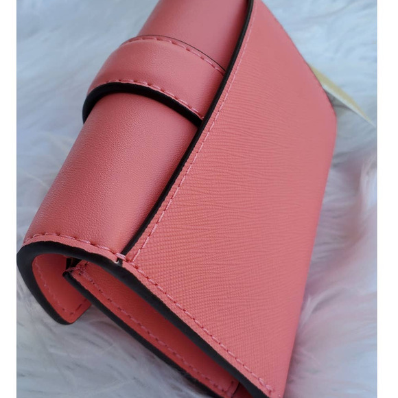 New 🎀 Michael Kors SMALL CARMEN WALLET GRAPEFRUIT - Picture 2 of 5